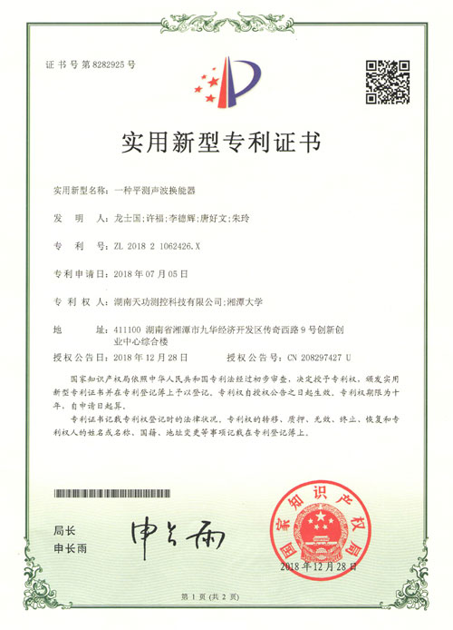 一種平測聲波換能器